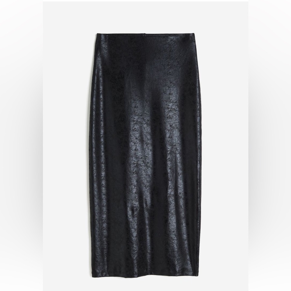 H&M faux leather coated pencil skirt